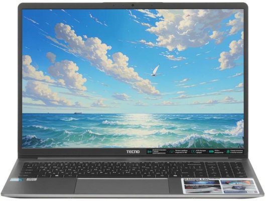 Ноутбук Tecno MegaBook K16SDA/71005000262/Ryzen 5-7430U/16Gb/1Tb/16 WUXGA IPS/Win11 серый